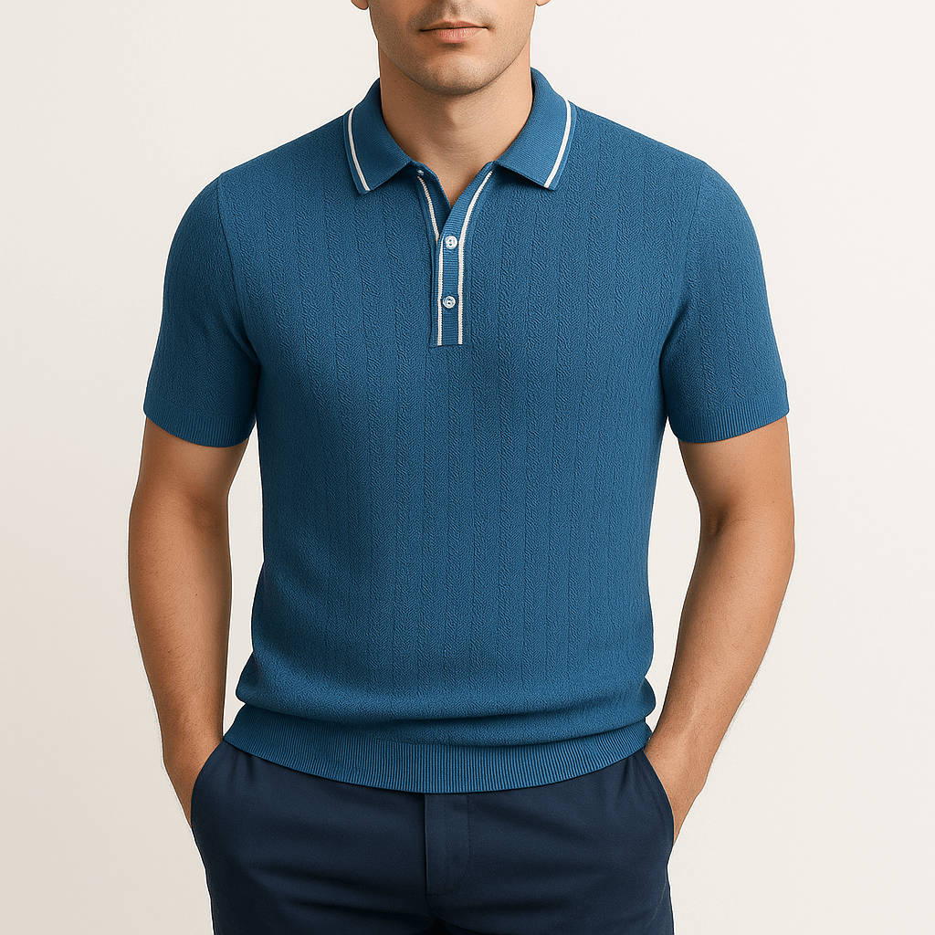 MARMIRI | Waffle Knit Polo Shirt