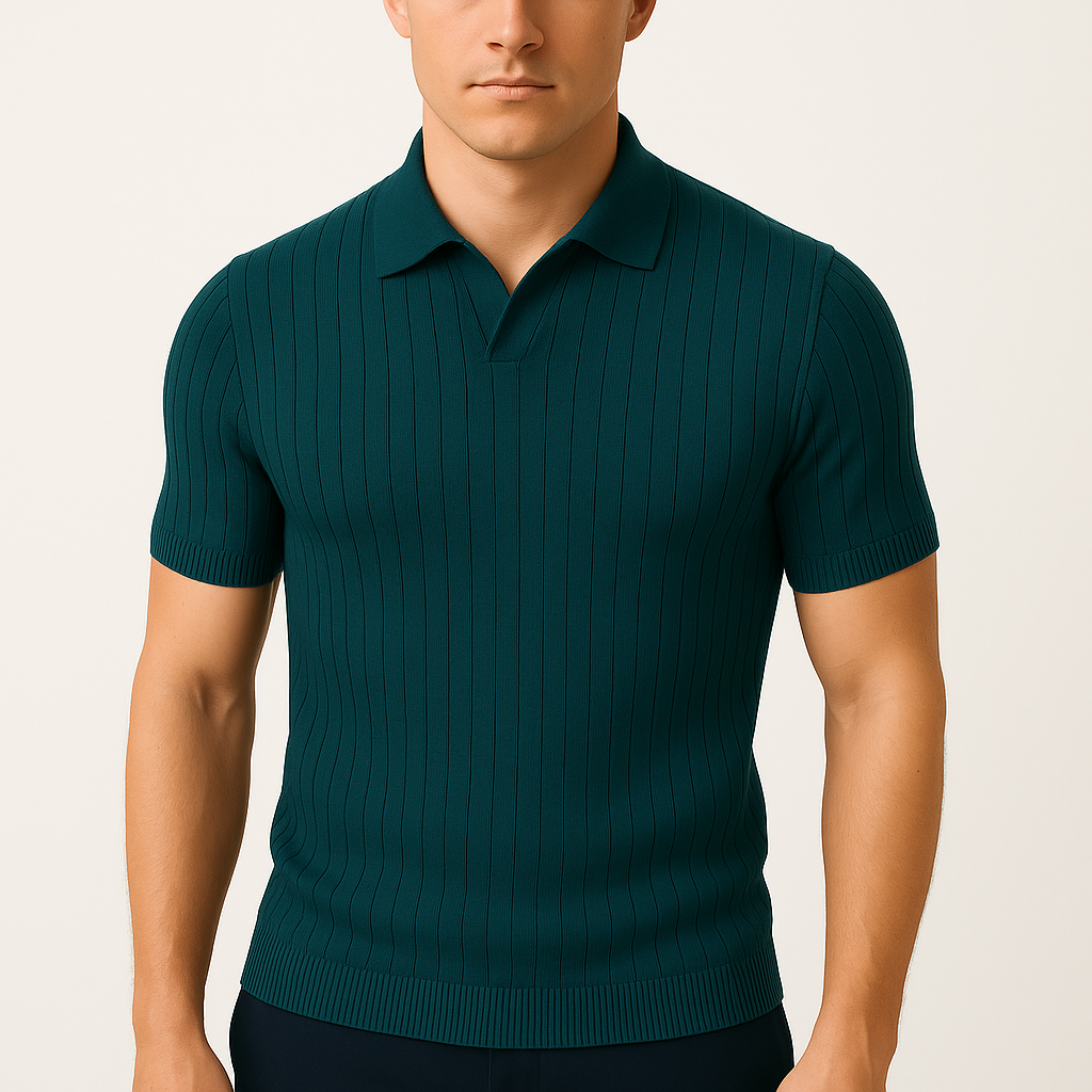 MARMIRI | Striped Lapel Polo Shirt