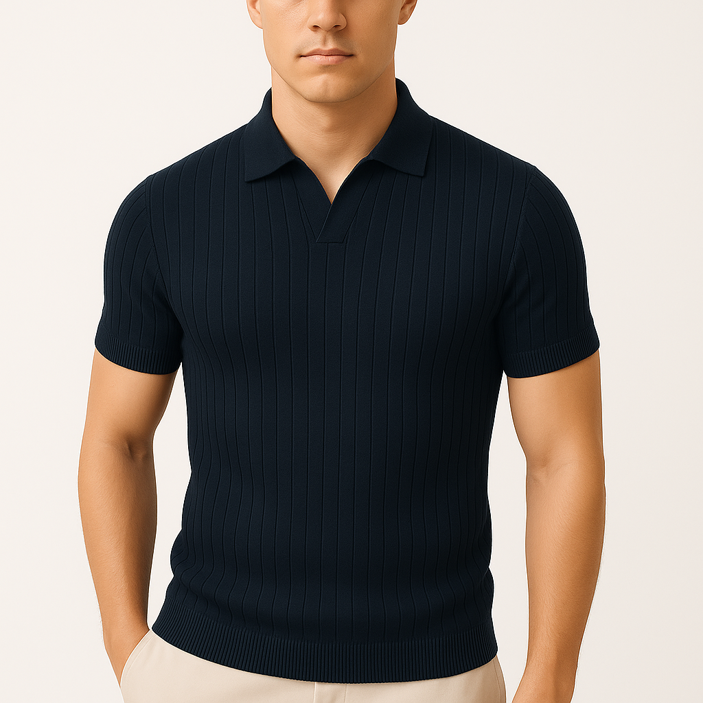 MARMIRI | Striped Lapel Polo Shirt