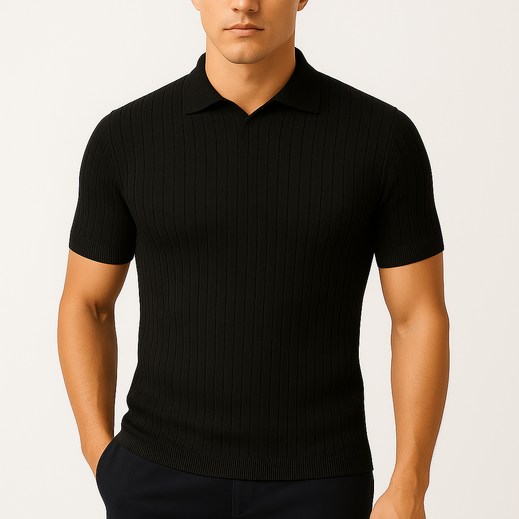 MARMIRI | Striped Lapel Polo Shirt