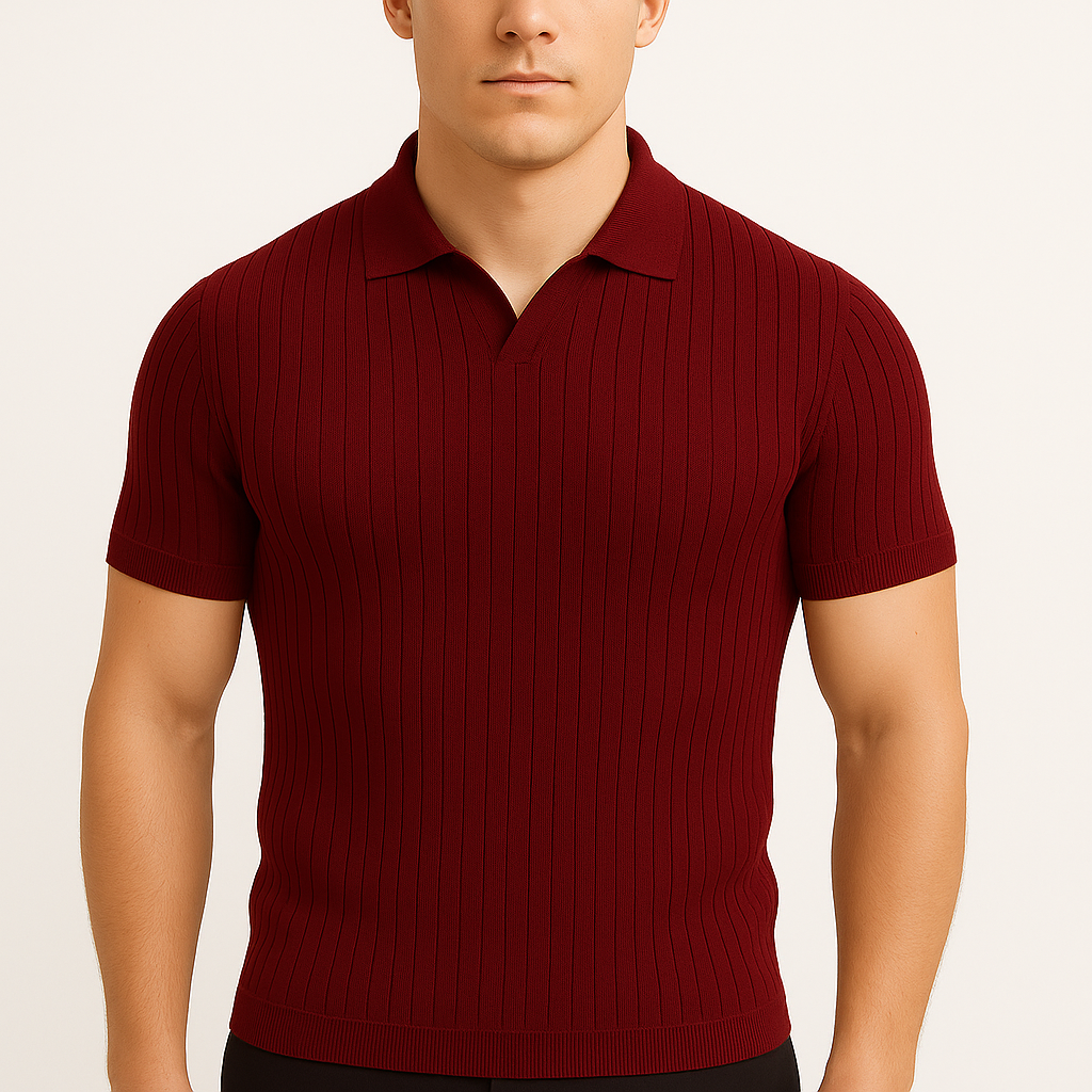 MARMIRI | Striped Lapel Polo Shirt