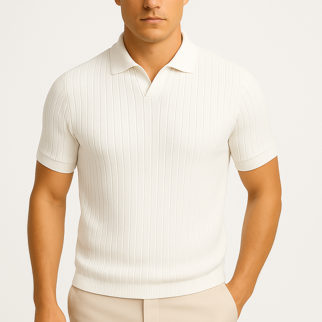 MARMIRI | Striped Lapel Polo Shirt
