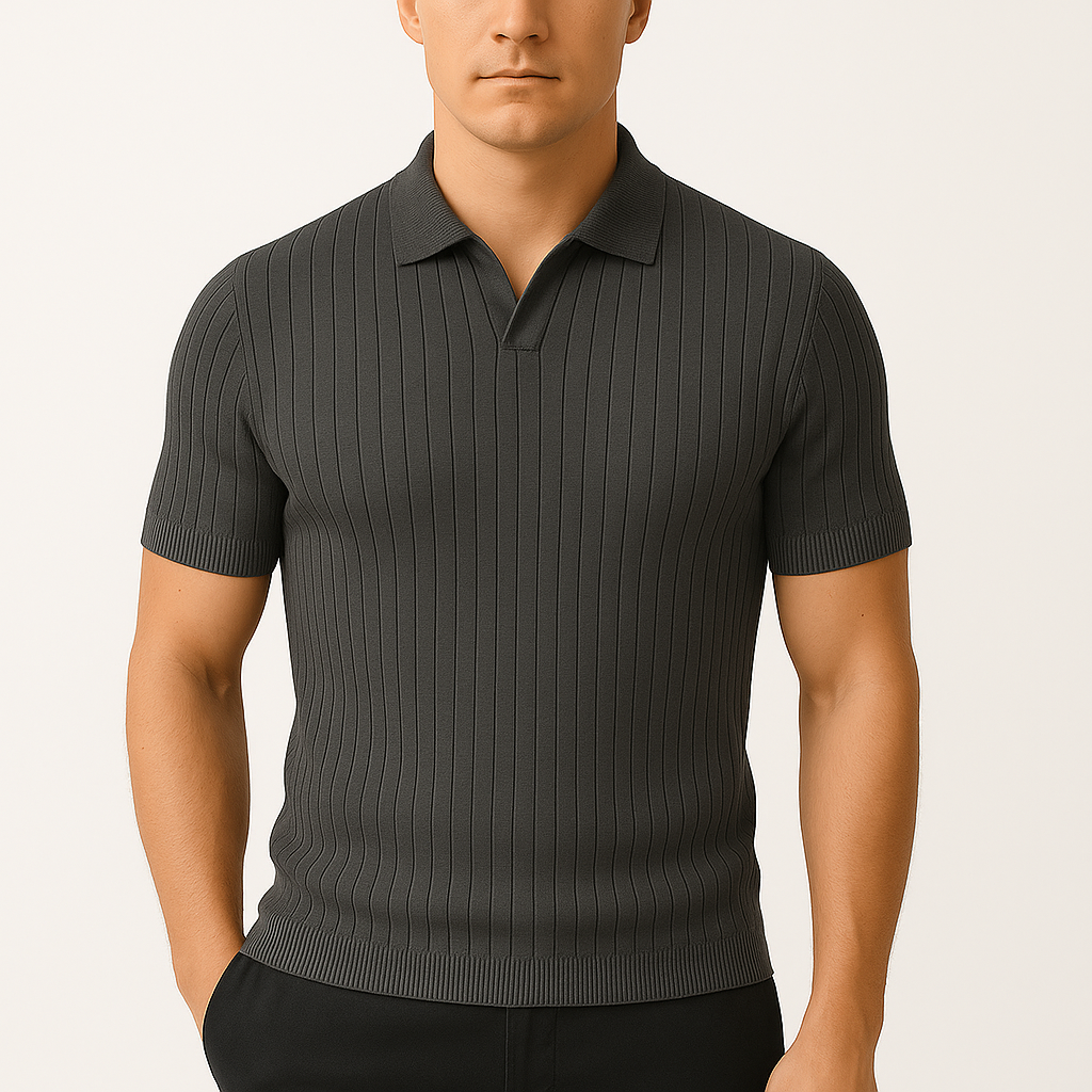 MARMIRI | Striped Lapel Polo Shirt