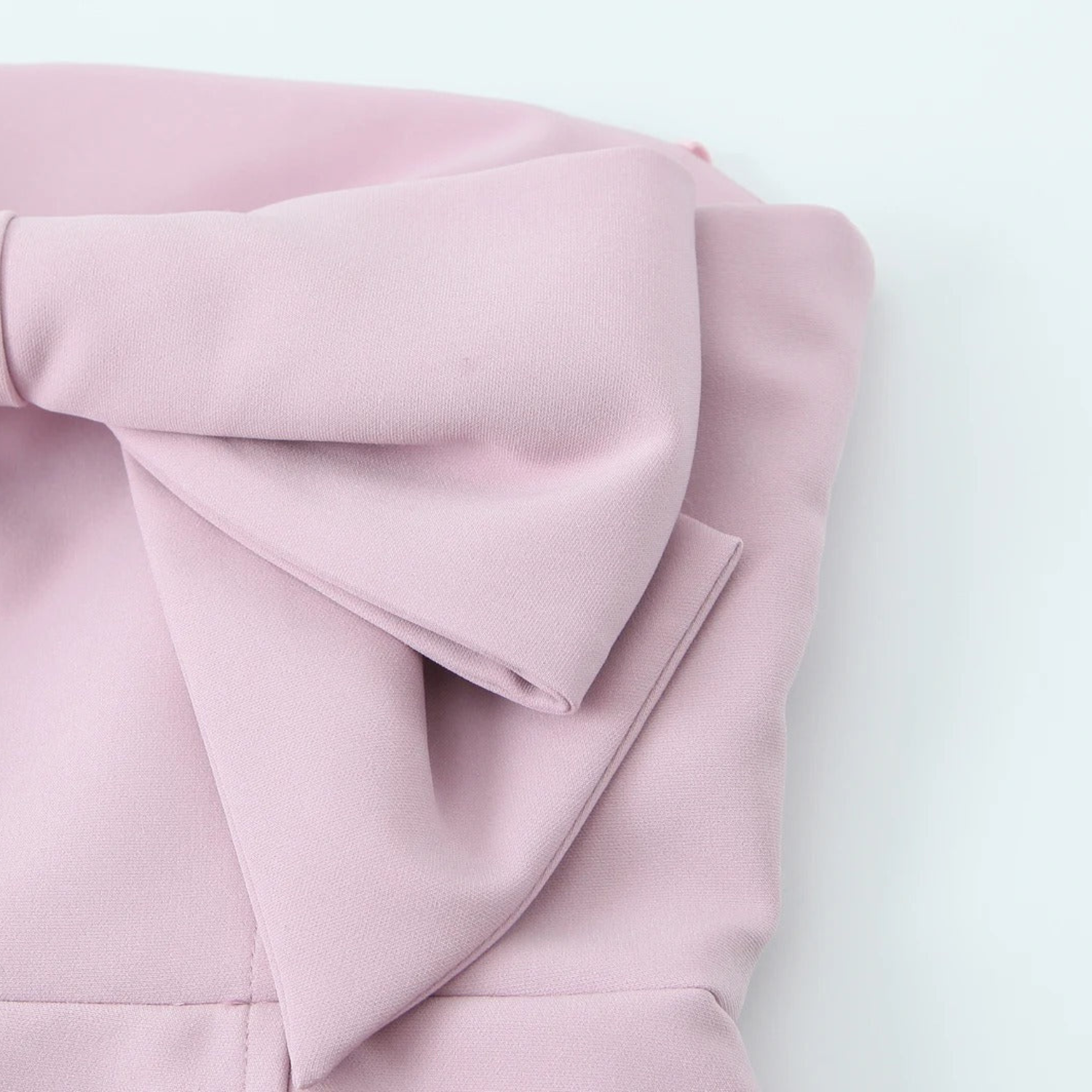 Jaslyn | Strapless Pink Mini Dress with Bow Detail