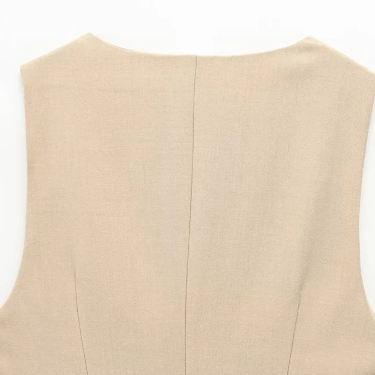 Selena | Sleeveless V-Neck Mini Dress with Front Button & Pleated Design