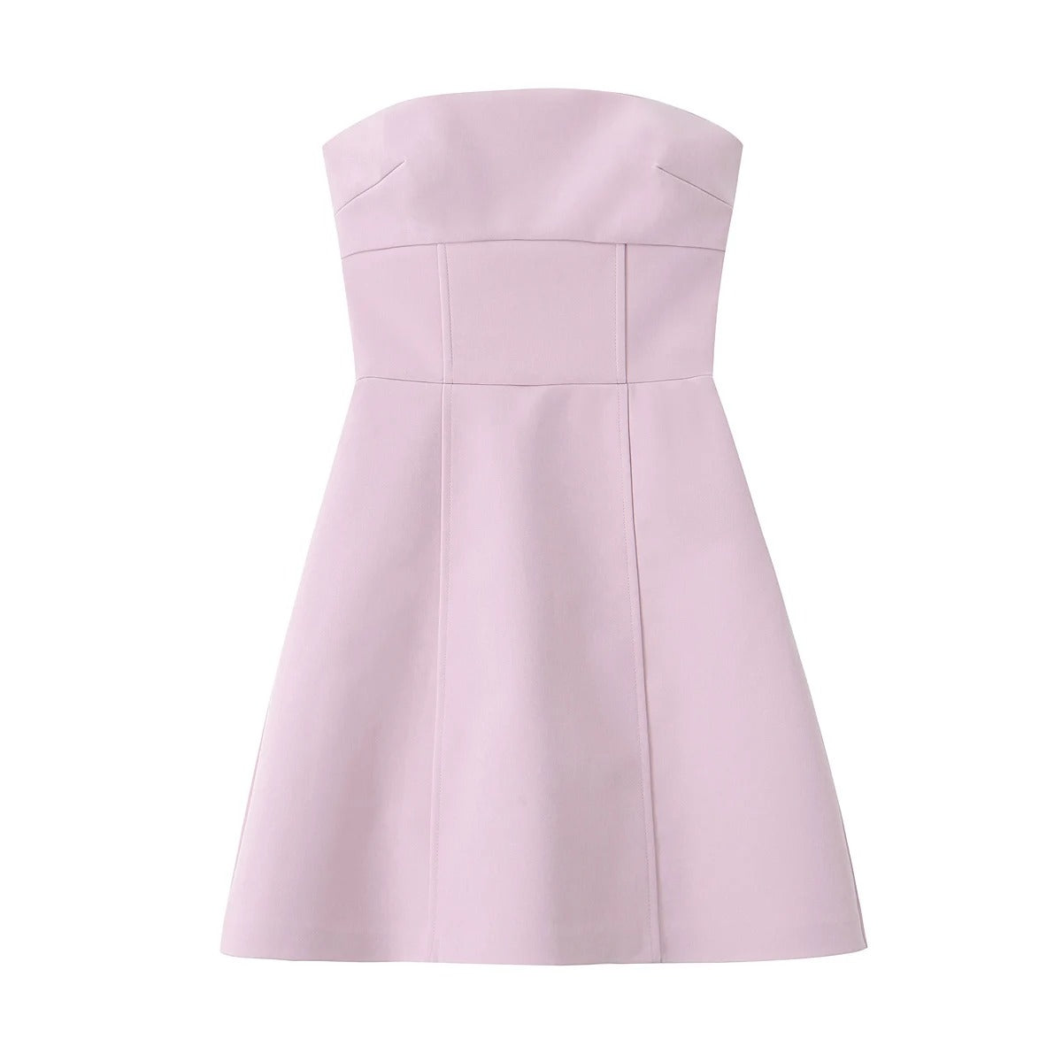 Jaslyn | Strapless Pink Mini Dress with Bow Detail
