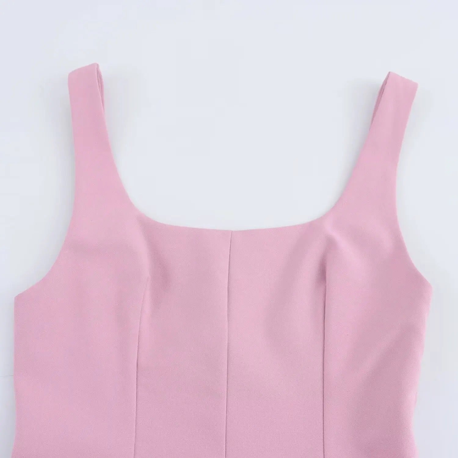 Paulie | Sleeveless Mini Dress with Square Neckline and Pleated Design