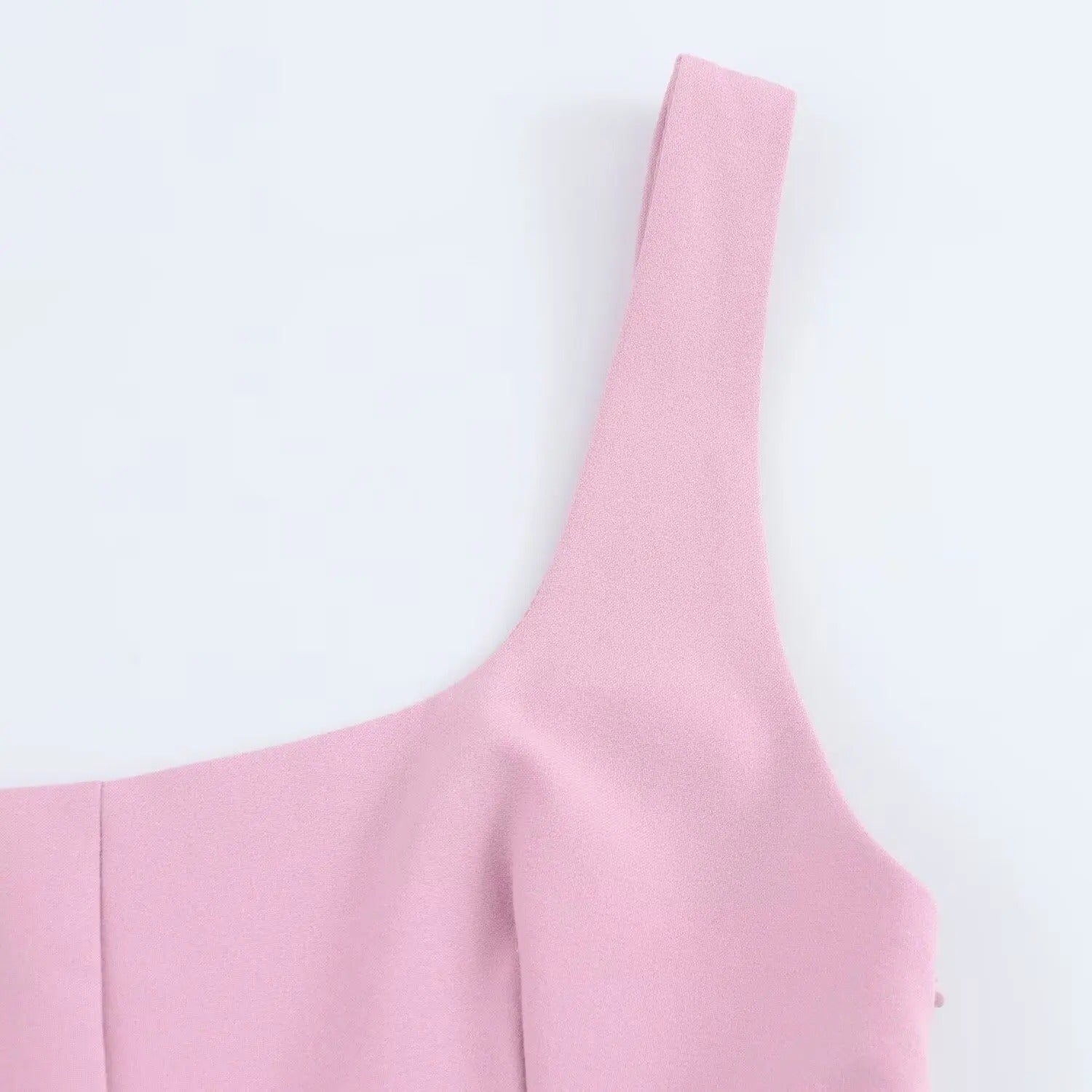 Paulie | Sleeveless Mini Dress with Square Neckline and Pleated Design