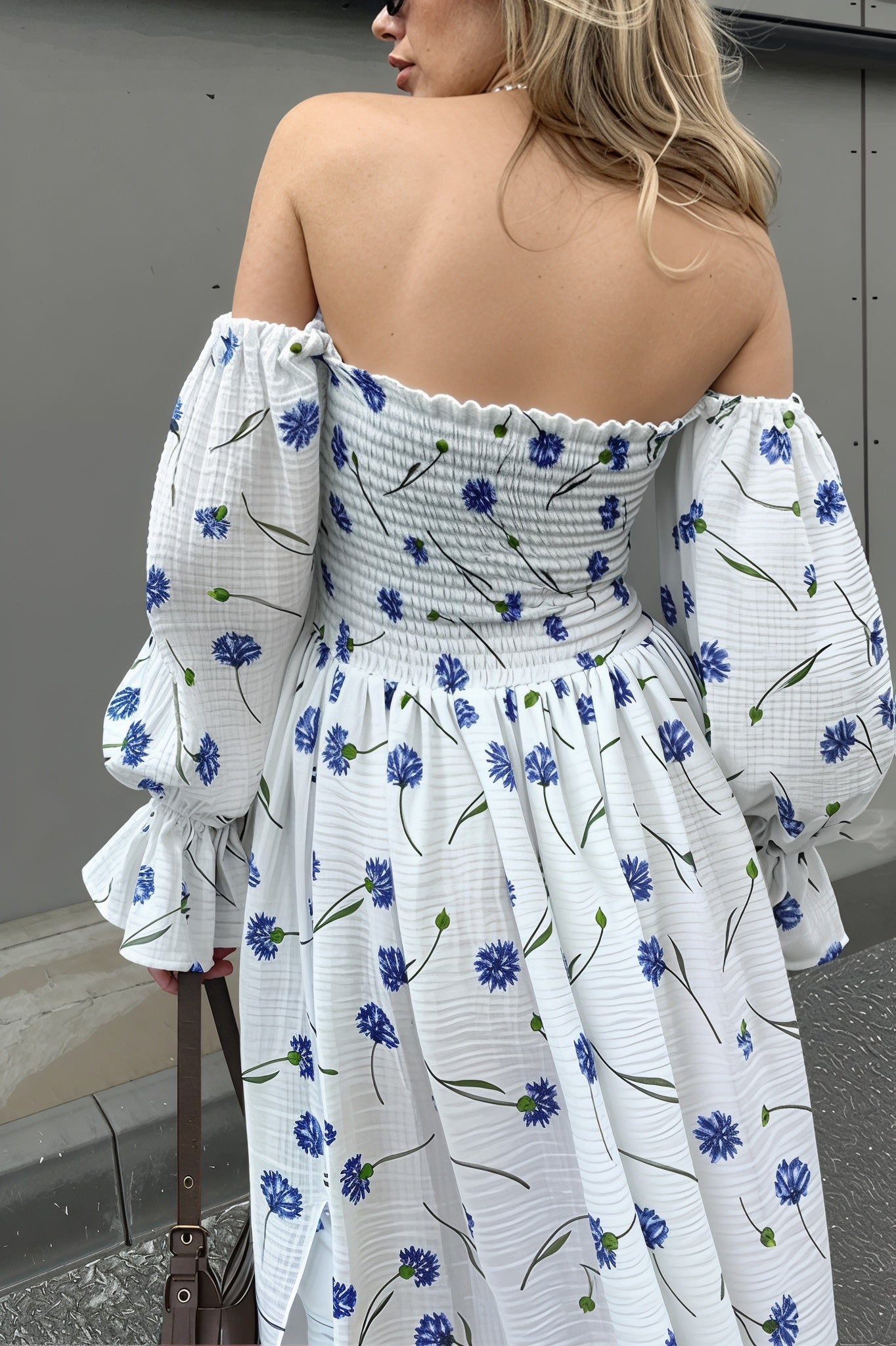 Cutenew | Women's Floral Ruffle Summer Dress | Midi